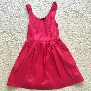 4/$15 Party Dress Pink Satin fit and flare dress forever 21, Size Small